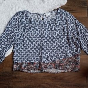 Freshman 1996 Boho Floral Crop Festival Paisley